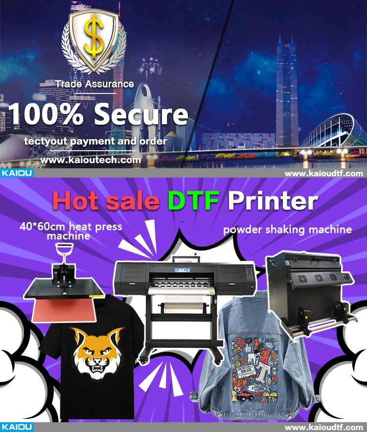 Kaiou 60cm Dtf Printer with Powder Shaker Machine Printing T-Shirt Bags Caps