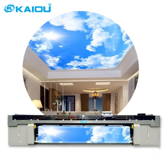Kaiou 5000UR New Deign 130 m²/h 5 m grand format LED UV imprimante rouleau à rouleau pour bannière publicitaire